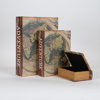 ESTHETI home Set ton 3 Diakosmitika Koutia ''Biblia'' Xulina Kafe 30x22x7.5cm 752-17042