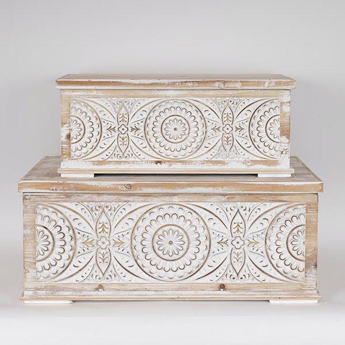 ESTHETI home Set ton 2 Baoula Xulina Lefka 74x38x31cm/59x23.5x24.5cm 752-17074