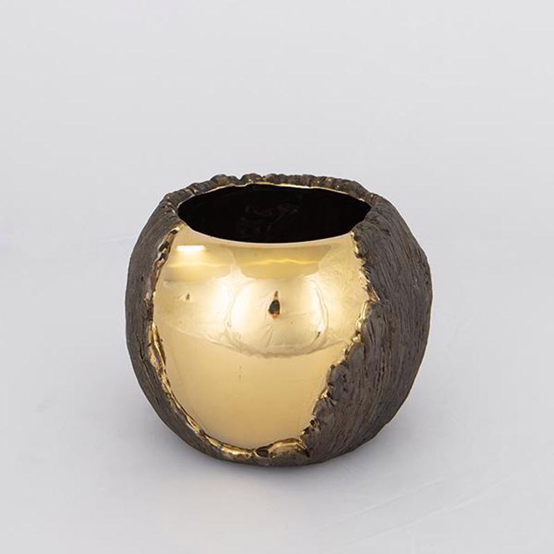 ESTHETI home Κασπώ Κεραμικό Χρυσό/Καφέ Φ18.5x15cm 752-1