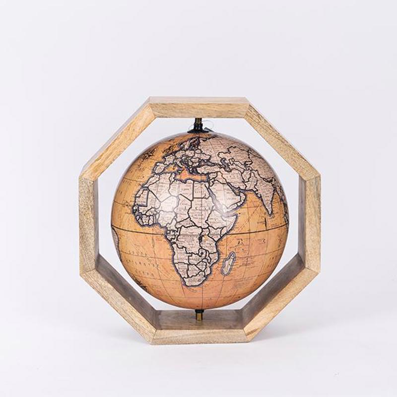 Διακοσμητικά Επιτραπέζια agiovlasitishome - ΣΗΜΑΝΤΙΚΟ: Σε περίπτωση διαφοράς τιμής από το κατάστημα ισχύει παντα και μόνο η τιμή του καταστήματος ESTHETI home Υδρόγειος Μεταλλική Χρυσή 29x27x41cm 752-1