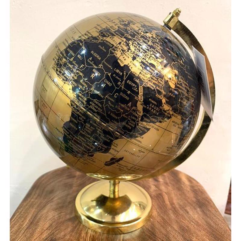 Διακοσμητικά Επιτραπέζια agiovlasitishome - ΣΗΜΑΝΤΙΚΟ: Σε περίπτωση διαφοράς τιμής από το κατάστημα ισχύει παντα και μόνο η τιμή του καταστήματος ESTHETI home Υδρόγειος Μεταλλική Χρυσή/Μαύρη 22x22x43cm