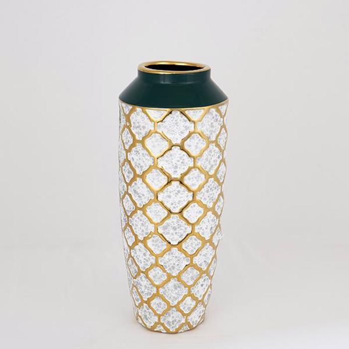 ESTHETI home Bazo Keramiko Prasino/Xruso/Lefko F12.5x31cm 752-20072