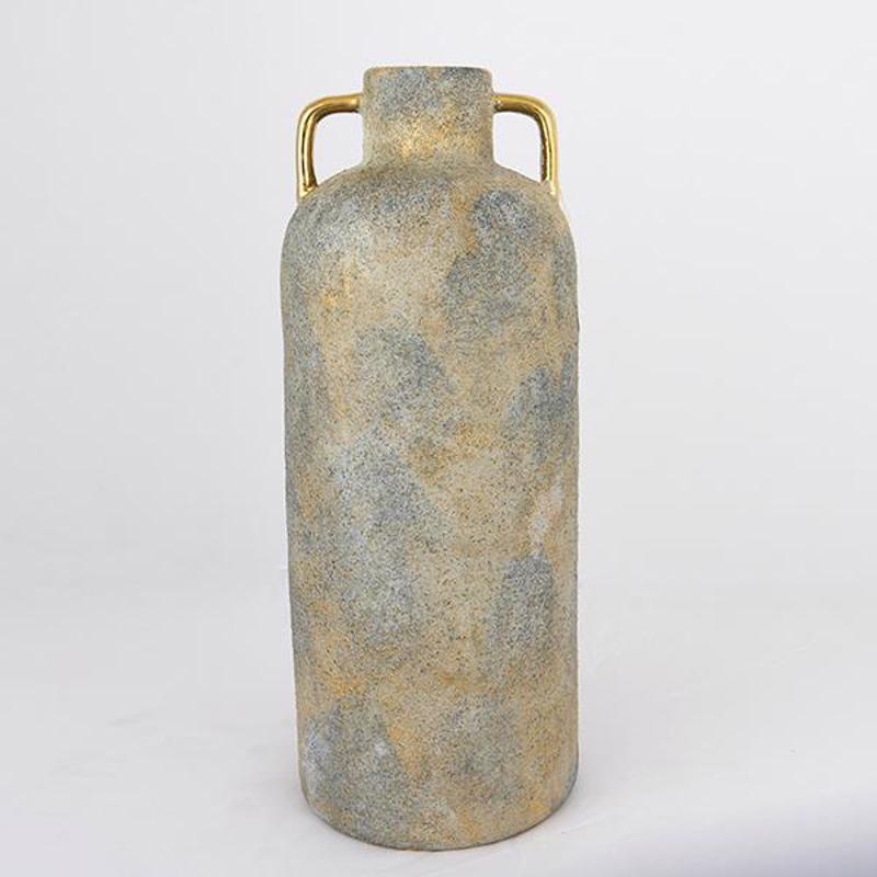 ESTHETI home Βάζο Κεραμικό Γκρι/Χρυσό Φ16x40.5cm 752-20