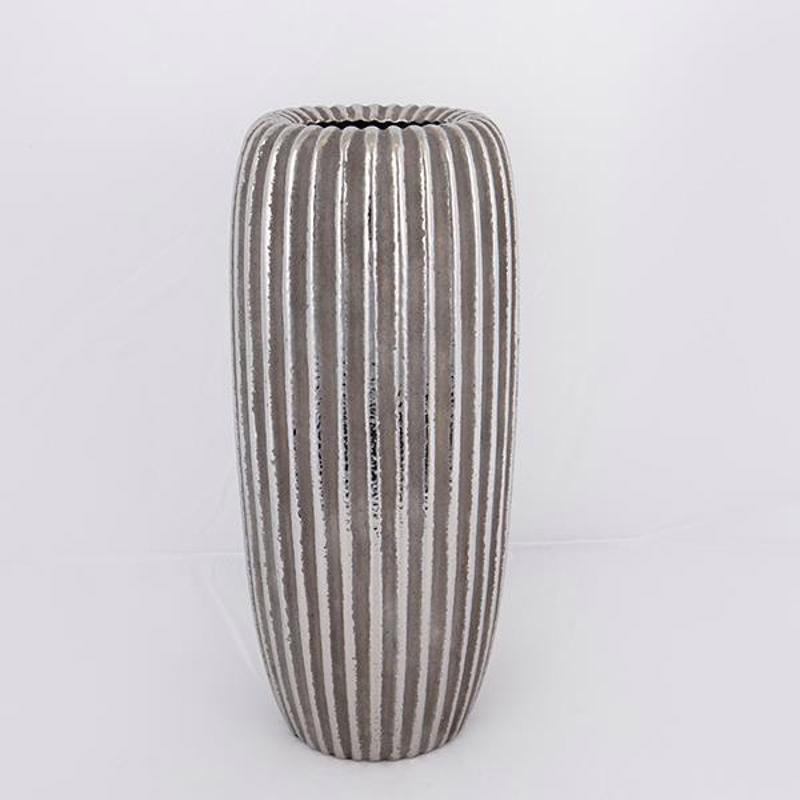 ESTHETI home Βάζο Κεραμικό Καφέ/Ασημί Φ17.5x39.5cm 752-