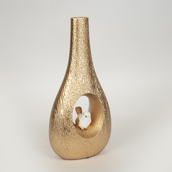 ESTHETI home Bazo Resin me Pouli Lefko/Xruso 15.8x8.9x32.5cm 752-21047