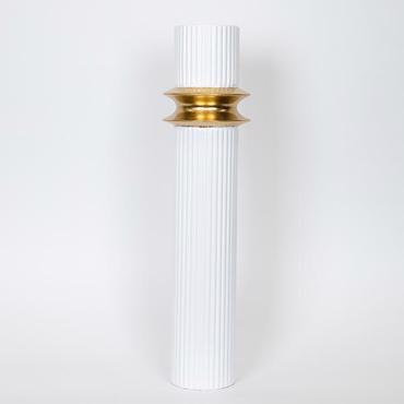 ESTHETI home Βάζο Μεταλλικό Χρυσό/Λευκό Φ15x61cm 752-22019