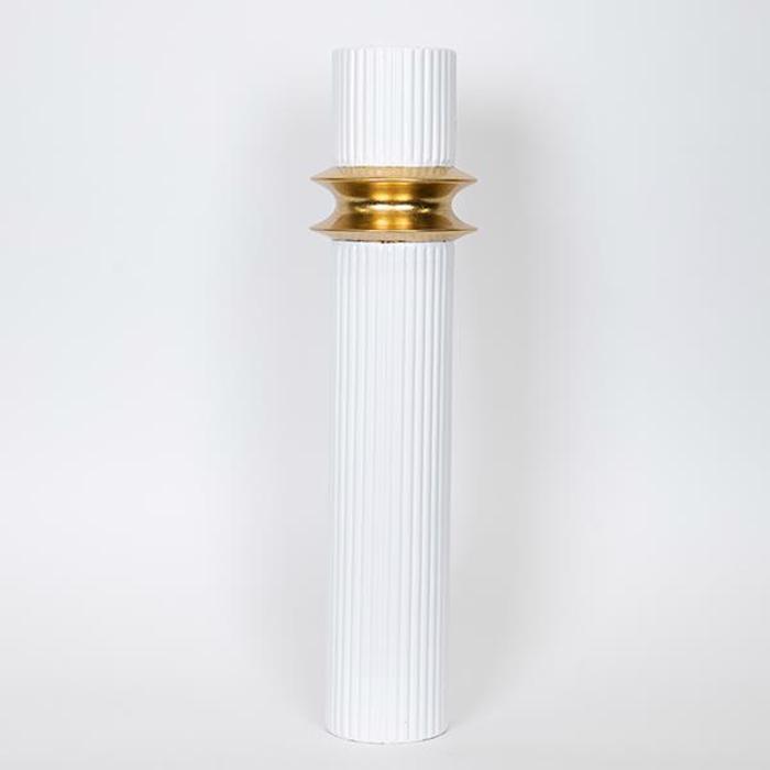 ESTHETI home Bazo Metalliko Xruso/Lefko F15x61cm 752-22019