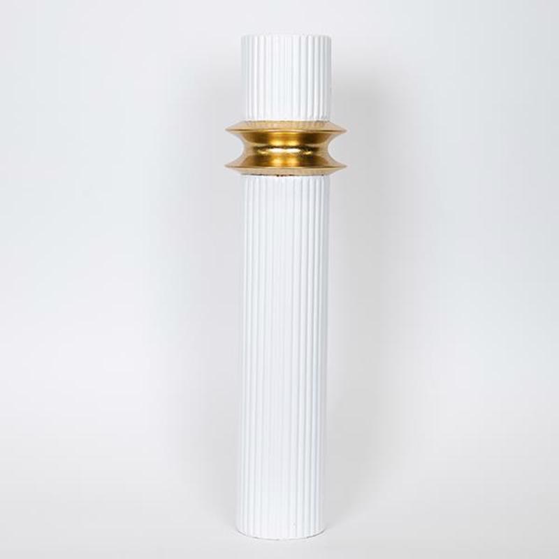 ESTHETI home Βάζο Μεταλλικό Χρυσό/Λευκό Φ15x61cm 752-22