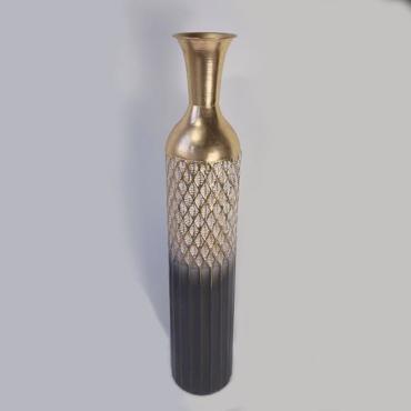 ESTHETI home Βάζο Επιδαπέδιο Μεταλλικό Χρυσό/Λευκό/Μαύρο Φ17x89.5cm 752-22022