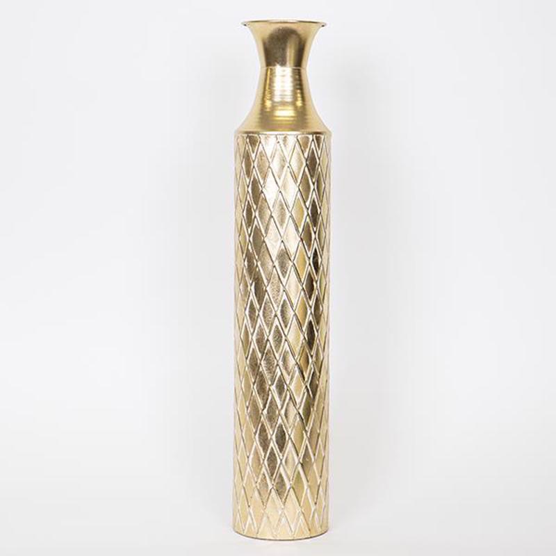Διακοσμητικά Επιτραπέζια agiovlasitishome - ΣΗΜΑΝΤΙΚΟ: Σε περίπτωση διαφοράς τιμής από το κατάστημα ισχύει παντα και μόνο η τιμή του καταστήματος ESTHETI home Βάζο Μεταλλικό Χρυσό Φ12x61cm 752-22024