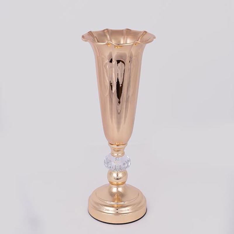 Διακοσμητικά Επιτραπέζια agiovlasitishome - ΣΗΜΑΝΤΙΚΟ: Σε περίπτωση διαφοράς τιμής από το κατάστημα ισχύει παντα και μόνο η τιμή του καταστήματος ESTHETI home Βάζο Μεταλλικό Χρυσό Φ13x34.5cm 752-22066