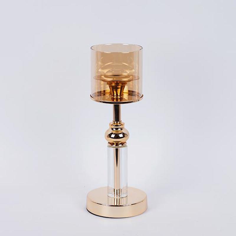 ESTHETI home - ΣΗΜΑΝΤΙΚΟ: Σε περίπτωση διαφοράς τιμής από το κατάστημα ισχύει παντα και μόνο η τιμή του καταστήματος ESTHETI home Κηροπήγιο Μεταλλικό Χρυσό Φ12x37cm 752-240