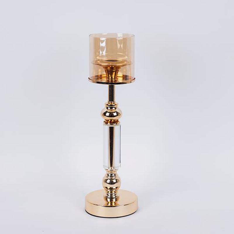 ESTHETI home Κηροπήγιο Μεταλλικό Χρυσό Φ12x44cm 752-240