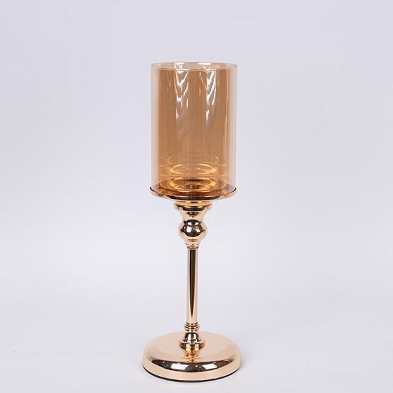 ESTHETI home Κηροπήγιο Μεταλλικό Χρυσό Φ12x36cm 752-241