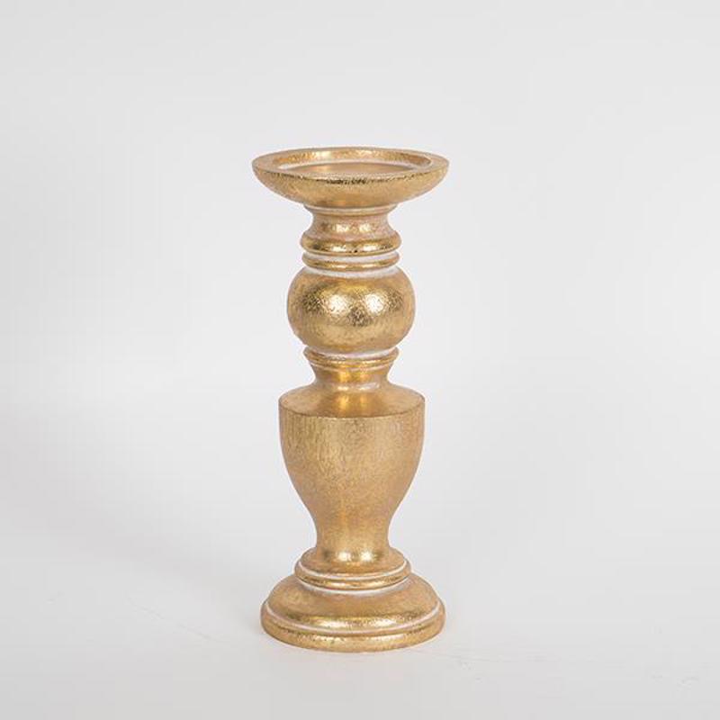 ESTHETI home Κηροπήγιο Resin Χρυσό 10.5x10.3x25.3cm 752