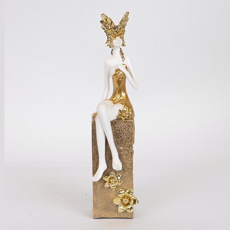 ESTHETI home - ΣΗΜΑΝΤΙΚΟ: Σε περίπτωση διαφοράς τιμής από το κατάστημα ισχύει παντα και μόνο η τιμή του καταστήματος ESTHETI home Διακοσμητικό Γλυπτό Resin Γυναίκα με Μάσκα