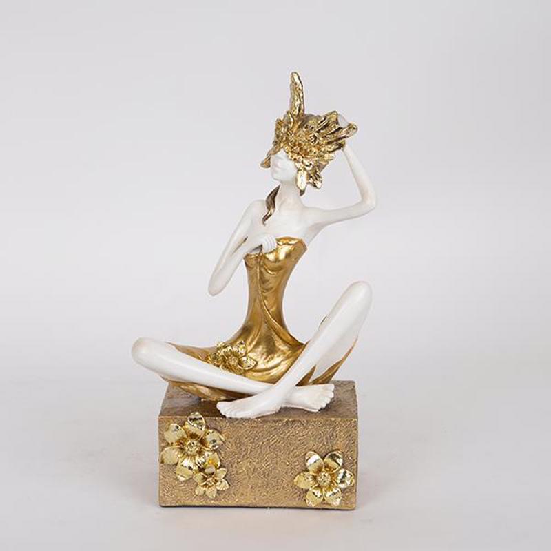 Διακοσμητικά Επιτραπέζια agiovlasitishome - ΣΗΜΑΝΤΙΚΟ: Σε περίπτωση διαφοράς τιμής από το κατάστημα ισχύει παντα και μόνο η τιμή του καταστήματος ESTHETI home Διακοσμητικό Γλυπτό Resin Γυναίκα με Μάσκα