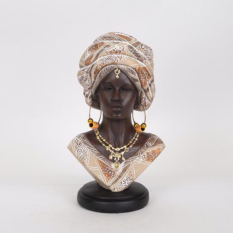 ESTHETI home Διακοσμητικό Γλυπτό Resin Γυναίκα με Τουρμ