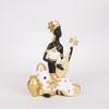 ESTHETI home Diakosmitiko Gupto Resin Gynaika me Mousiko Orgno Lefko/Mavro/Xruso 18x13x25.5cm 752-27048