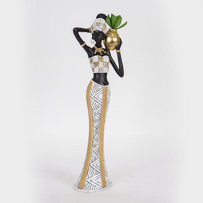 ESTHETI home - ΣΗΜΑΝΤΙΚΟ: Σε περίπτωση διαφοράς τιμής από το κατάστημα ισχύει παντα και μόνο η τιμή του καταστήματος ESTHETI home Διακοσμητική Φιγούρα Γυναίκα με Βάζο με Λο