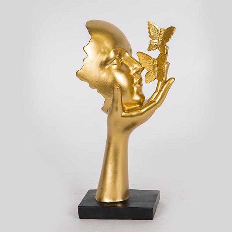 ESTHETI home Διακοσμητικό Γλυπτό Πρόσωπο και Πεταλούδες