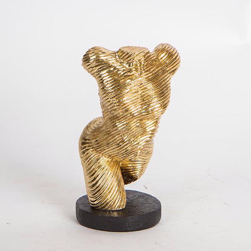 ESTHETI home Διακοσμητικό Γλυπτό Σώμα Resin Χρυσό 9x9x1