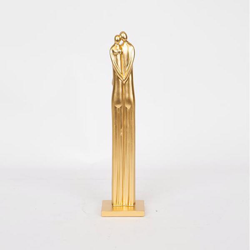 ESTHETI home Επιτραπέζιο Διακοσμητικό με Φιγούρες Ζευγαριού Resin Χρυσό 6.8x5.5x28.5cm 752-27130