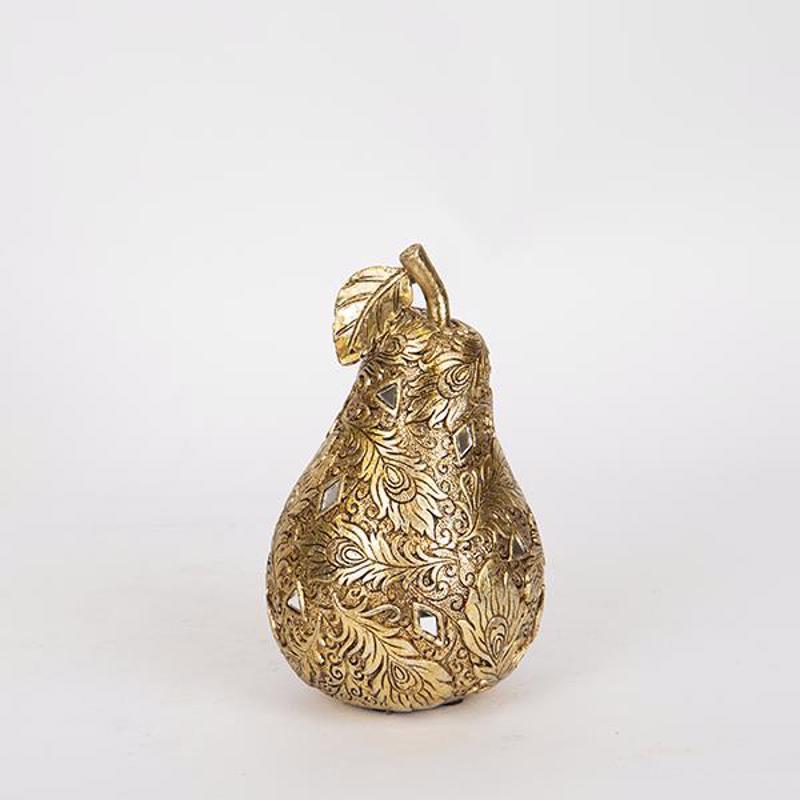 Διακοσμητικά Επιτραπέζια agiovlasitishome - ΣΗΜΑΝΤΙΚΟ: Σε περίπτωση διαφοράς τιμής από το κατάστημα ισχύει παντα και μόνο η τιμή του καταστήματος ESTHETI home Διακοσμητικό Αχλάδι Χρυσό Φ10.5x17.5cm 752