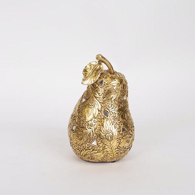 Διακοσμητικά Επιτραπέζια agiovlasitishome - ΣΗΜΑΝΤΙΚΟ: Σε περίπτωση διαφοράς τιμής από το κατάστημα ισχύει παντα και μόνο η τιμή του καταστήματος ESTHETI home Διακοσμητικό Αχλάδι Χρυσό Φ12.5x20cm 752-2