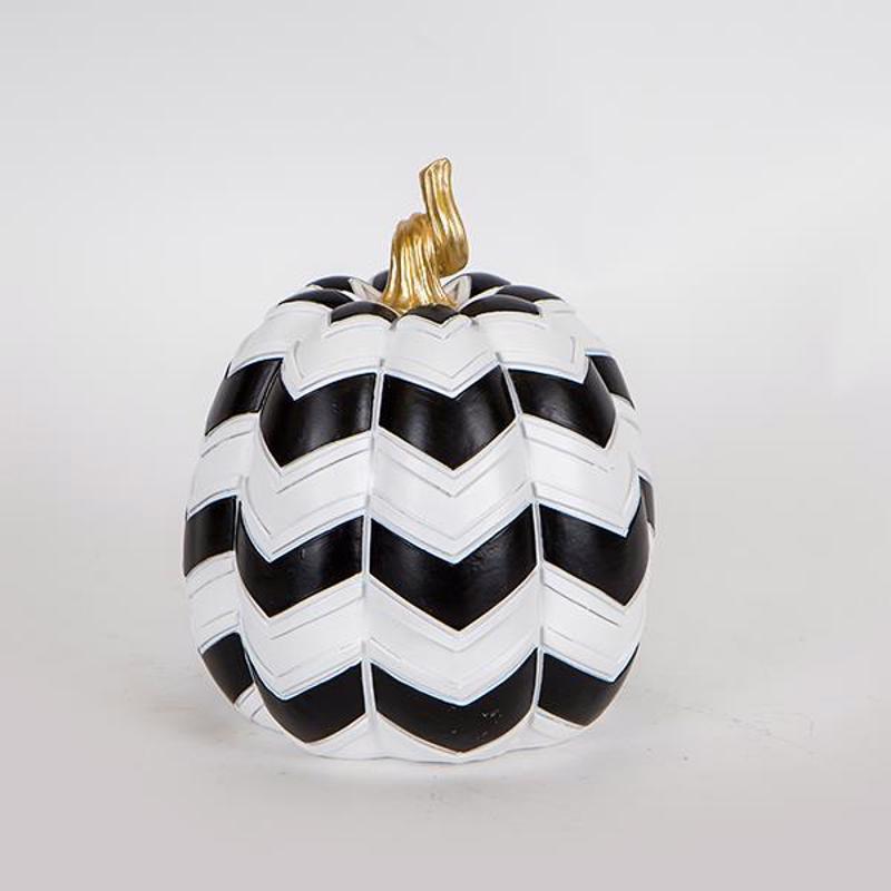 ESTHETI home Διακοσμητική Κολοκύθα Ασπρόμαυρη/Χρυσή Φ17