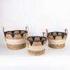 ESTHETI home Set ton 3 Kalathi Psathino Kafe/Mavro 27x20x20cm/30x22x22cm/36x28x25cm 752-32011