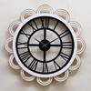 ESTHETI home Roloi Toixou Metalliko Mavro/Lefko F58x4.5cm 753-10012