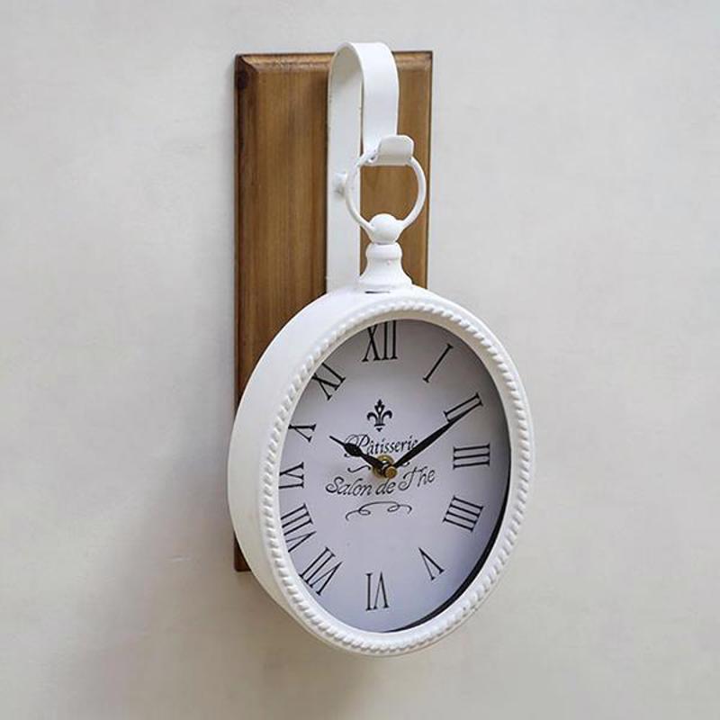 ESTHETI home Ρολόι Τοίχου Μεταλλικό Λευκό 16.5X9.5X34cm