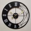 ESTHETI home Roloi Toixou Metalliko Mavro/Lefko/Xruso me Latinikous Xaraktires F60x4.5cm 753-10024