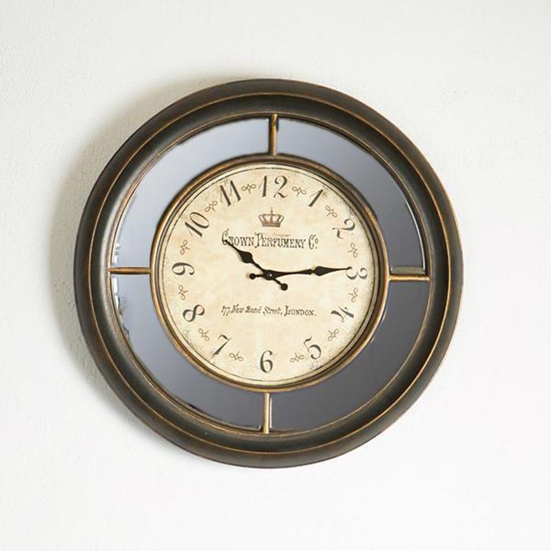 ESTHETI home Ρολόι Τοίχου Πλαστικό με Καθρέπτη Αντικέ Κ