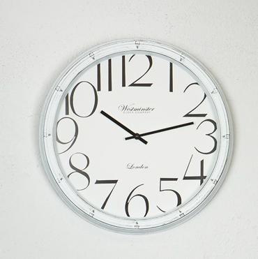 ESTHETI home Ρολόι Τοίχου Πλαστικό Λευκό/Μαύρο Φ40x4.5cm 753-12025