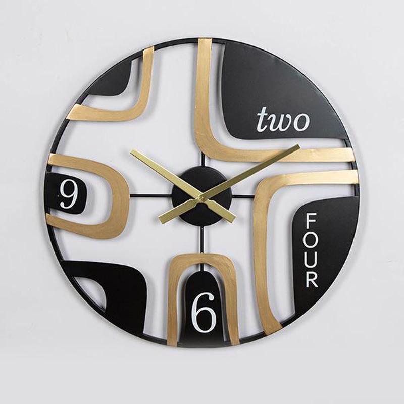 ESTHETI home - ΣΗΜΑΝΤΙΚΟ: Σε περίπτωση διαφοράς τιμής από το κατάστημα ισχύει παντα και μόνο η τιμή του καταστήματος ESTHETI home Ρολόι Τοίχου Ξύλινο Μαύρο/Χρυσό Φ60x4.5cm