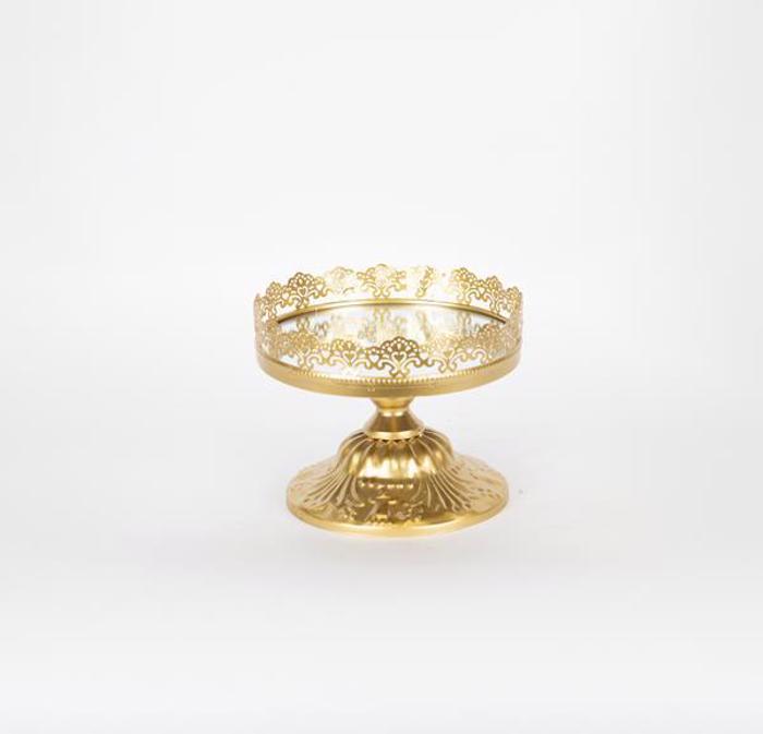 ESTHETI home Tourtiera Metalliki Xrusi me Basi kai Epifaneia Kathrepti F20x16.5cm 754-11017