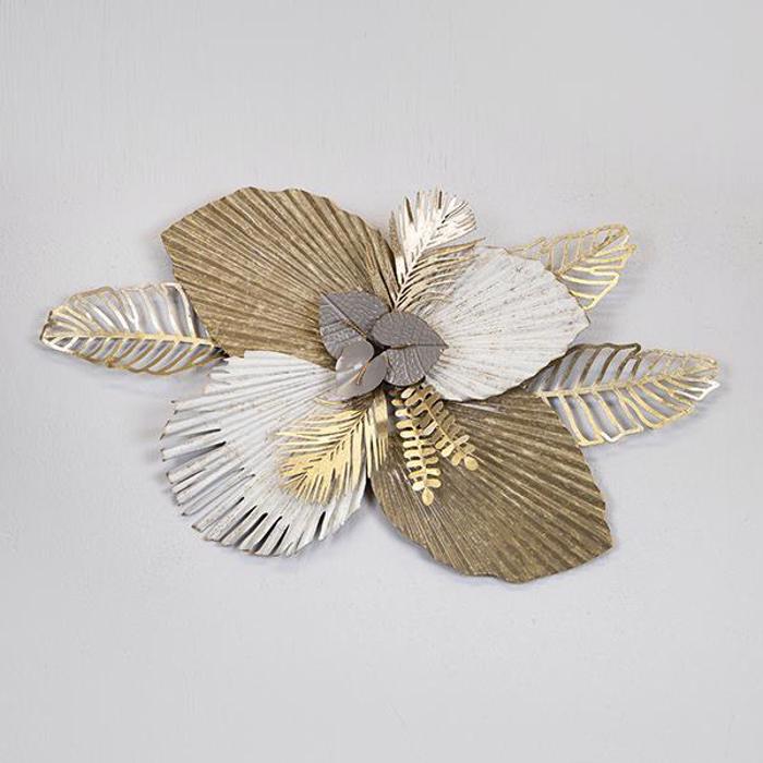 ESTHETI home Diakosmitiko Toixou Metalliko Kafe/Ggri 92.7x8.9x51.4cm 755-10027