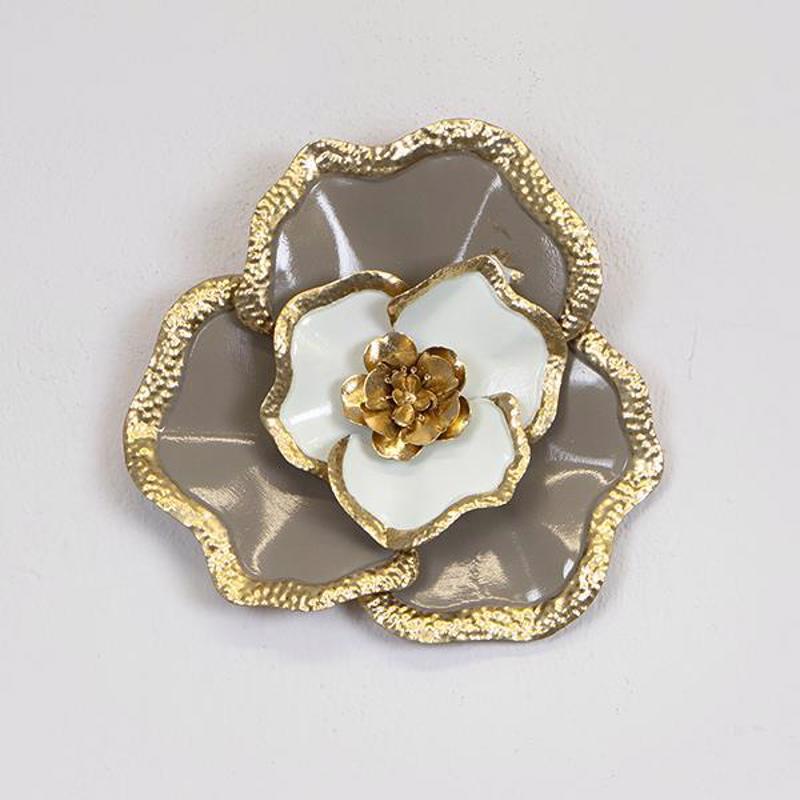 ESTHETI home Διακοσμητικό Τοίχου Λουλούδι Μεταλλικό Χρυ