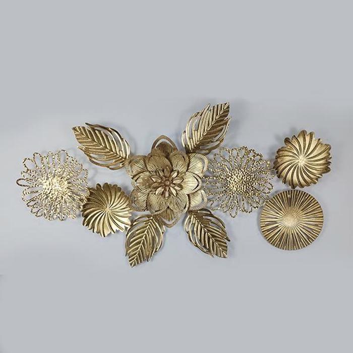 ESTHETI home Diakosmitiko Toixou Metalliko Xruso me Louloudi 96.5x3.5x49cm 755-10045