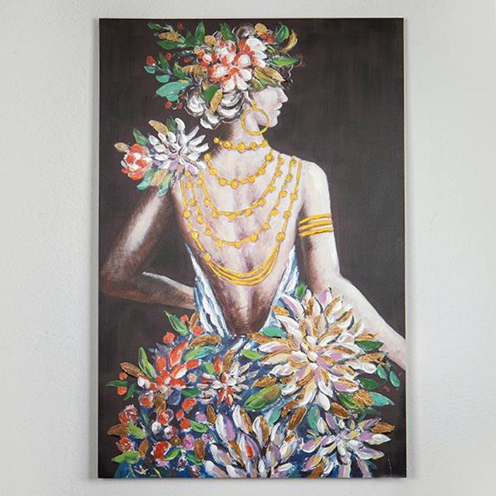 ESTHETI home Pinakas se Kamba Gynaika Ntumeni me Louloudia 80x3.5x120cm 755-12019