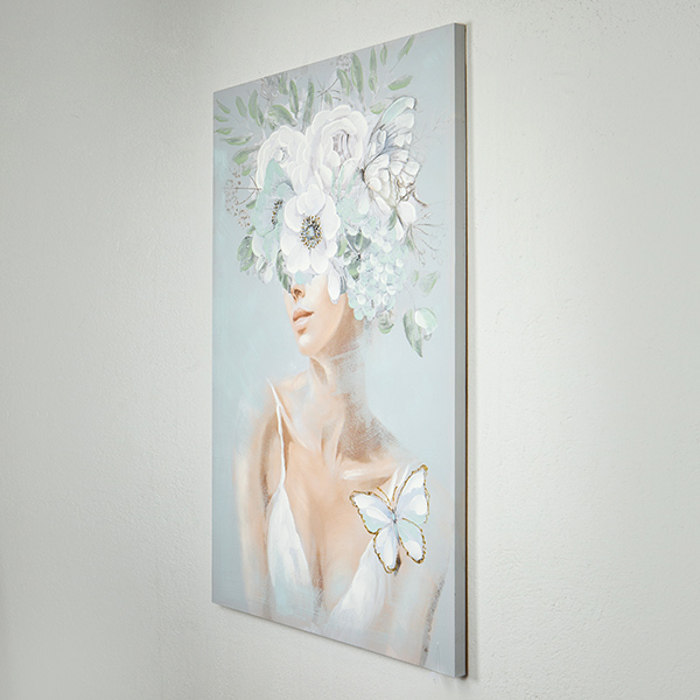 ESTHETI home Pinakas se Kamba Gynaika me Louloudia kai Petaloudes 80x3.5x120cm 755-12028