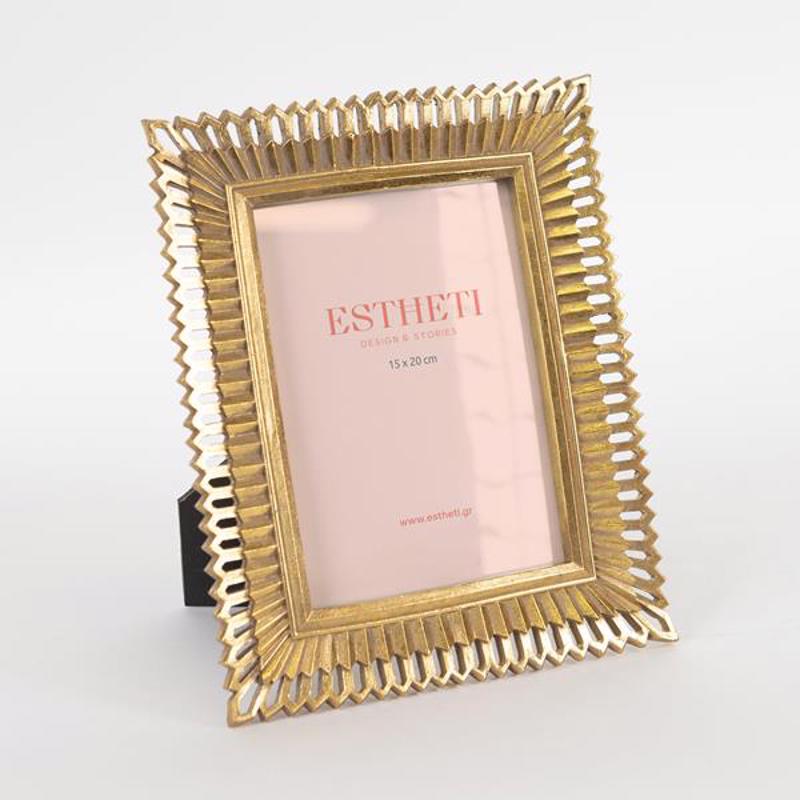 ESTHETI home Κορνίζα Resin με Χρυσή Αλυσίδα 15x20cm 756