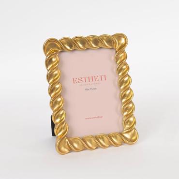 ESTHETI home Κορνίζα Resin Χρυσή (10x15cm) 14x2.6x19.2cm 756-12079