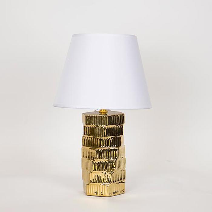ESTHETI home Epitrapezio Fotistiko Keramiko Xruso me Lefko ufasmatino Kapelo F25x40cm 757-10092