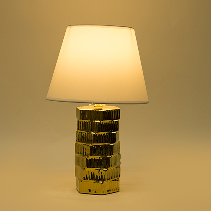 ESTHETI home Epitrapezio Fotistiko Keramiko Xruso me Lefko ufasmatino Kapelo F25x40cm 757-10092