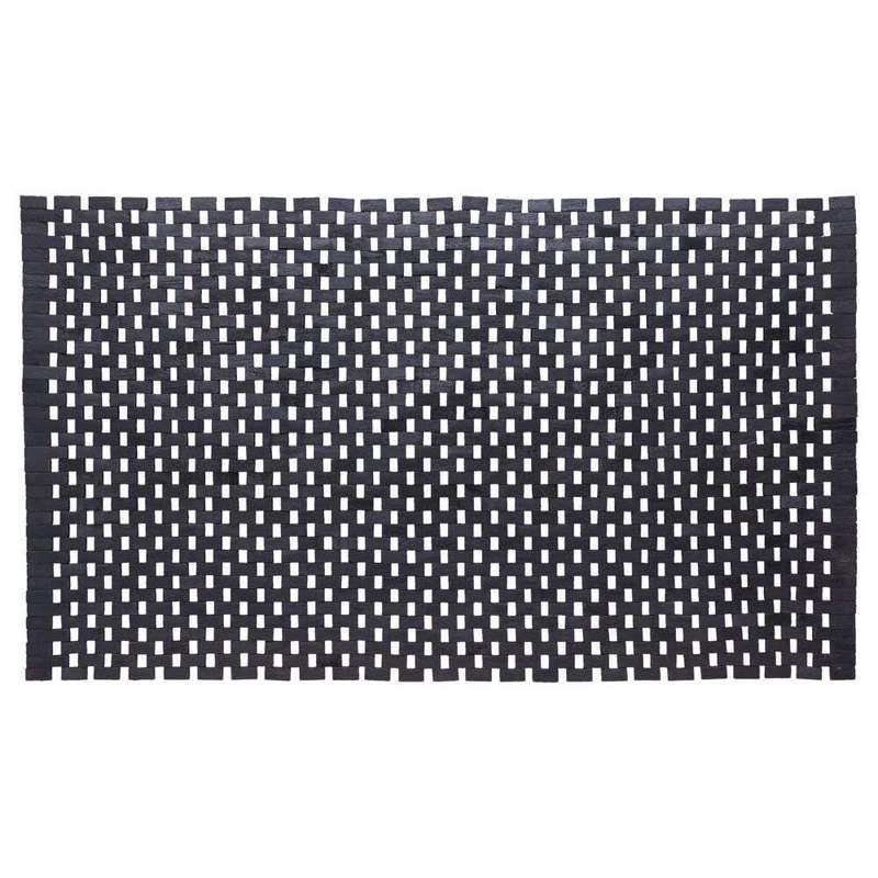 Sealskin Woodblock 52x90 teak black πατάκι μπάνιου