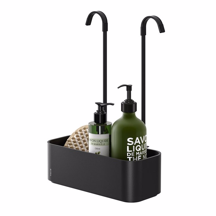 Tiger 2-Store Ράφι κρεμαστό για Βρύση Ντους 25 cm Black 800376 Tiger 2-Store Rafi kremasto ga Brusi Ntous 25 cm Black 800376