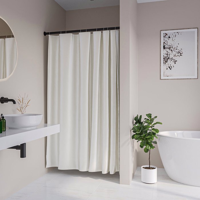 Sealskin Cosima 240x200 off-white kourtina baniou plastiki 800643